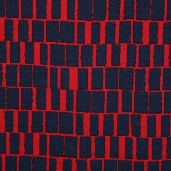 LuLaRoe Nicole Fit & Flare A-Line Dress Blue Red M Medium - Picture 10 of 11